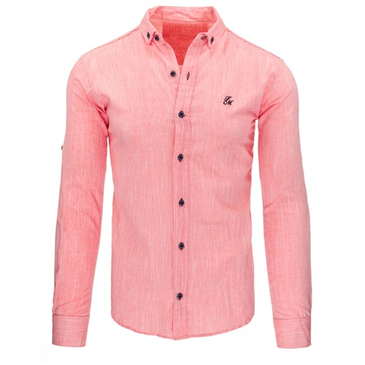 Koszula męska różowa (dx1037)  rozowy XL DSTREET