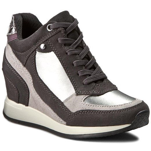 Sneakersy GEOX - D Nydame A D540QA 022KY C9A1G Anthracite/Gun szary Geox 38 eobuwie.pl