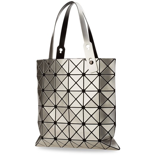 Torebka damska shopper bag geometryczne wzory 3d must have -  biały