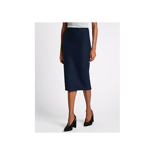 Knitted Midi Pencil Skirt 
