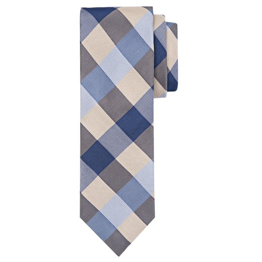 Elegancki jedwabny krawat Profuomo w dużą kratę