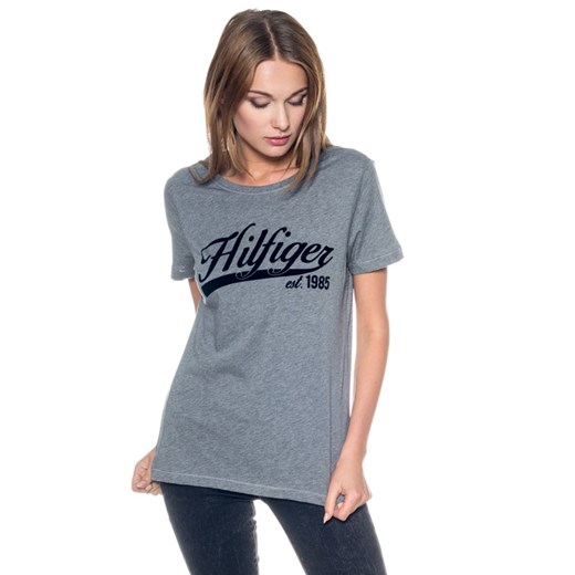 T-SHIRT HILFIGER SCRIPT Tommy Hilfiger niebieski  splendear.com