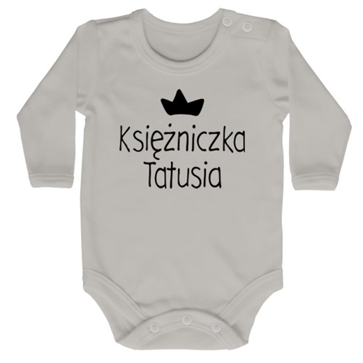 Body niemowlęce KSIĘŻNICZKA TATUSIA] szary Lene 56 lene.pl