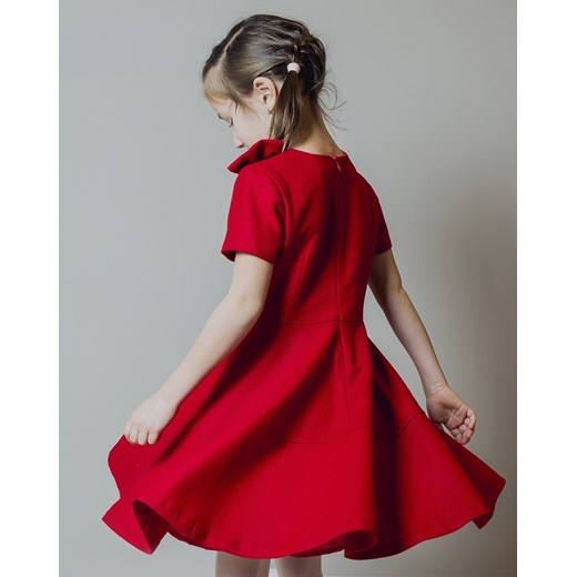 Sukienka czerwona z kokardą