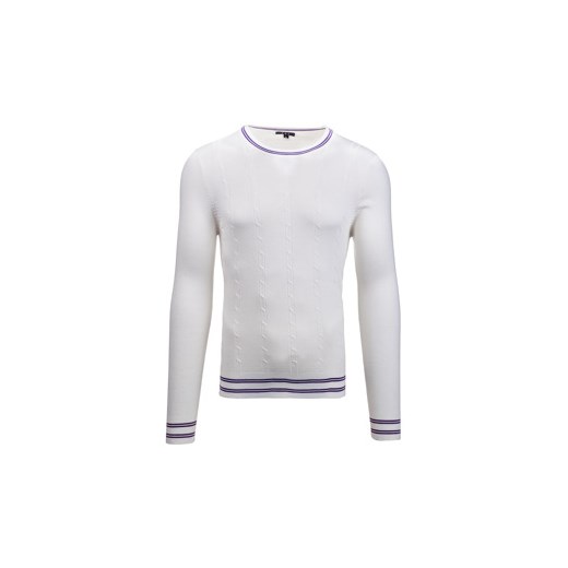 Biały sweter męski Denley 111