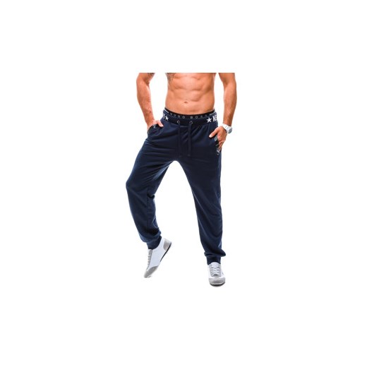 Granatowe spodnie dresowe męskie Denley 3175