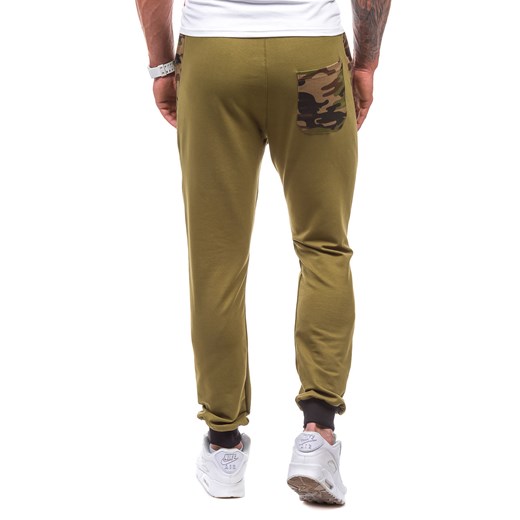 Moro-khaki spodnie dresowe męskie Denley 0474