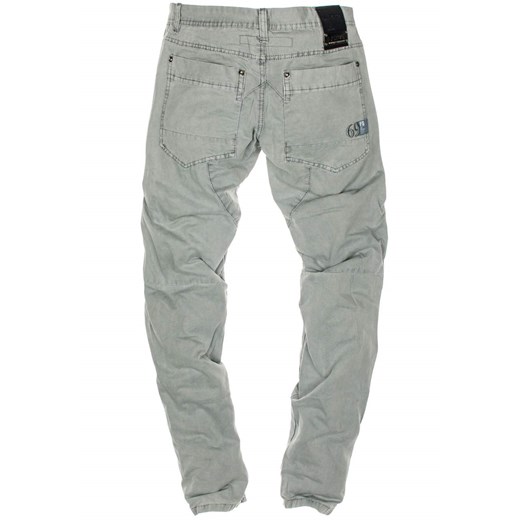 Szare spodnie jeansowe męskie Denley M903