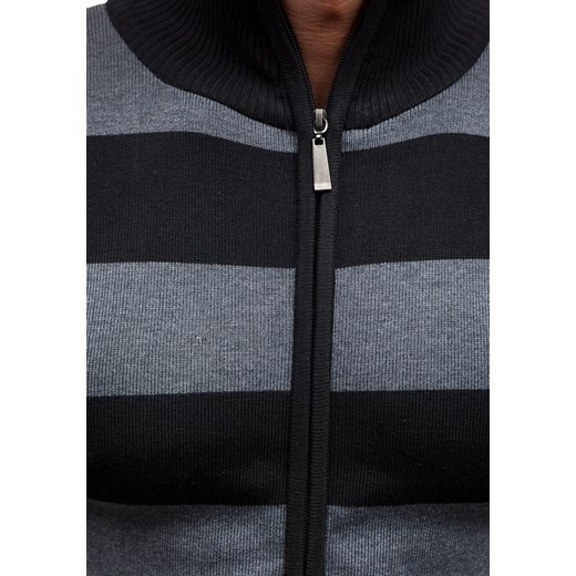 Czarny sweter męski rozpinany Denley 6018