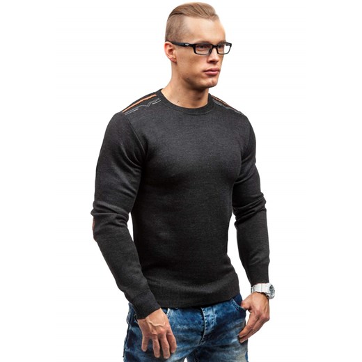 Antracytowy sweter męski Denley 6033