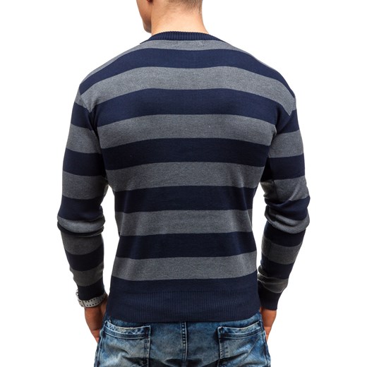 Granatowy sweter męski Denley 6021