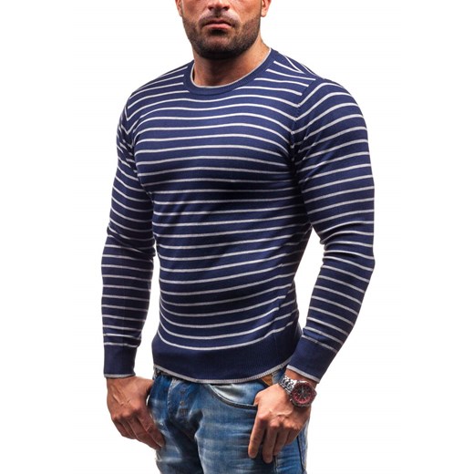 Granatowy sweter męski Denley 825