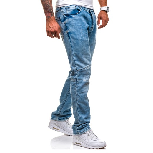 Niebieskie spodnie jeansowe męskie Denley 4436 (8419)