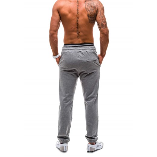 Antracytowe spodnie dresowe męskie Denley 2116