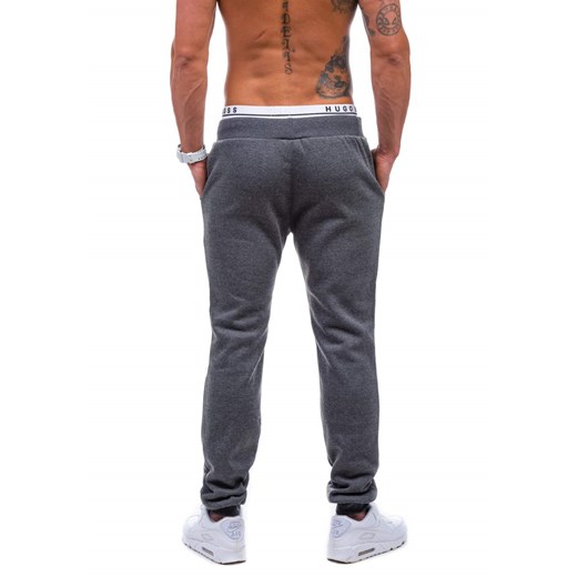 Antracytowe spodnie dresowe męskie Denley K21