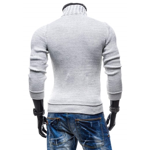 Biały sweter męski Denley 4302