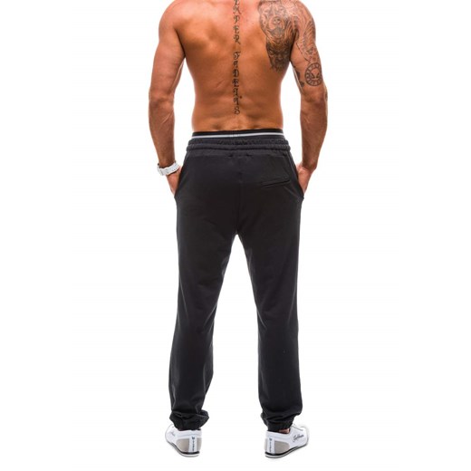 Czarne spodnie dresowe męskie Denley 2116