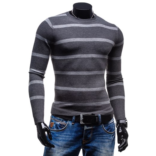 Antracytowy sweter męski Denley 1028