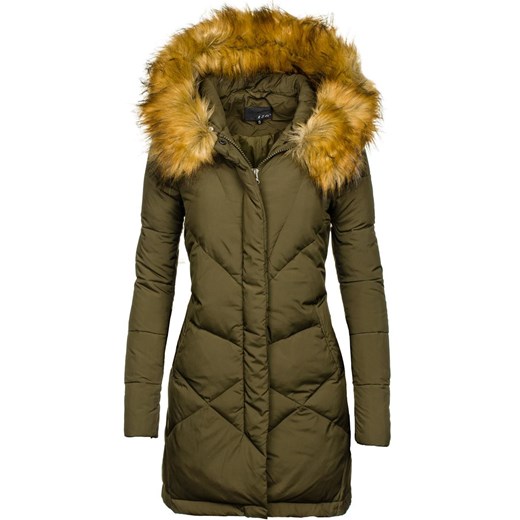 Khaki kurtka zimowa damska Denley 8074