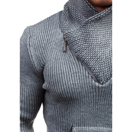 Antracytowy sweter męski Denley 526