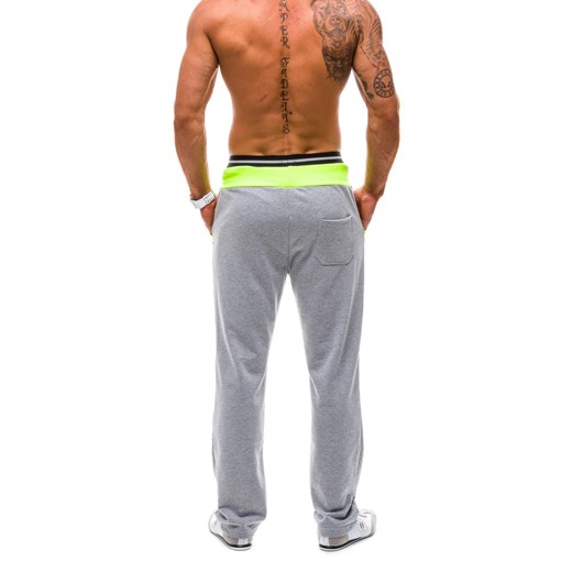 Szare spodnie dresowe męskie Denley 7108