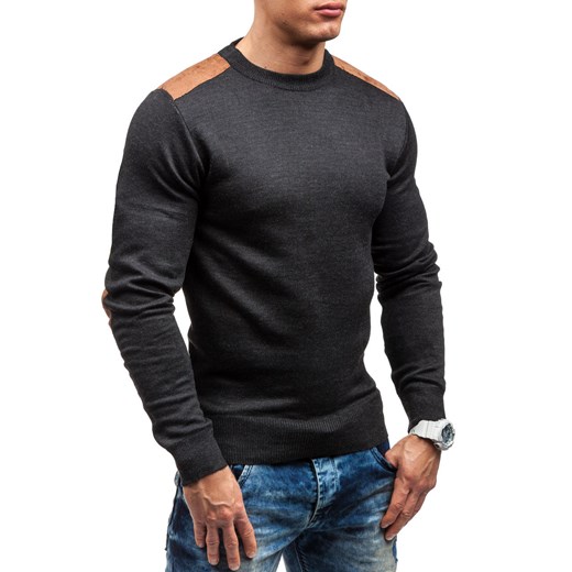 Antracytowy sweter męski Denley 6002
