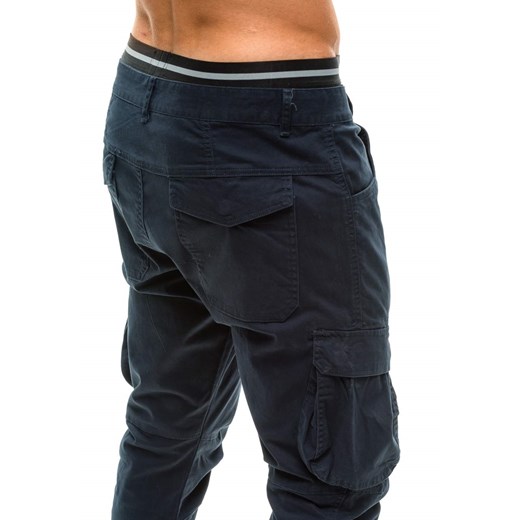 Granatowe spodnie bojówki męskie Denley 204