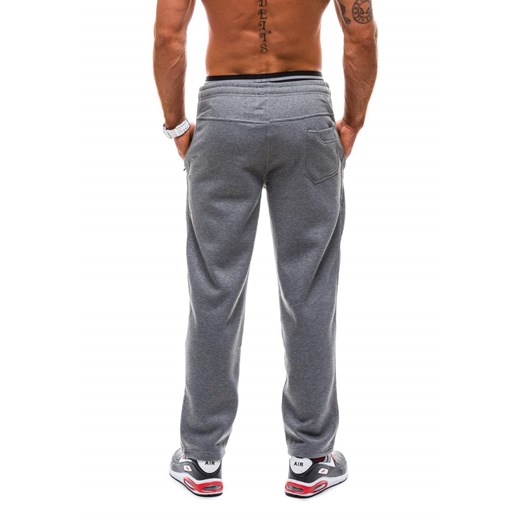 Antracytowe spodnie dresowe męskie Denley 3011