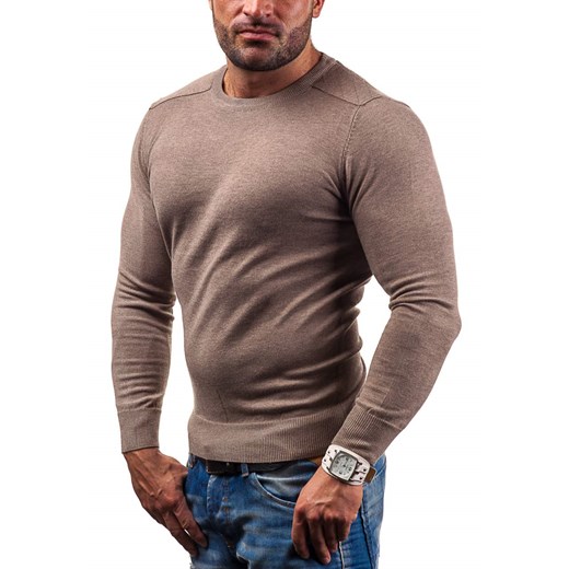 Brązowy sweter męski Denley 889