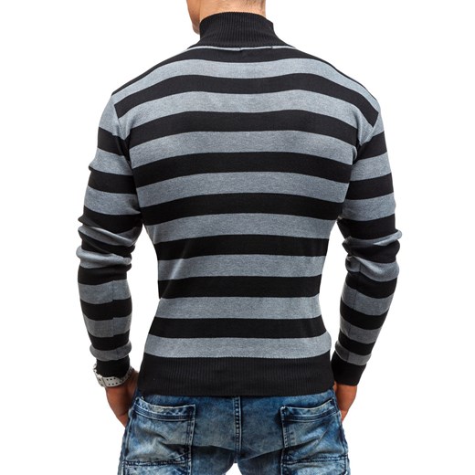 Czarny sweter męski Denley 6019