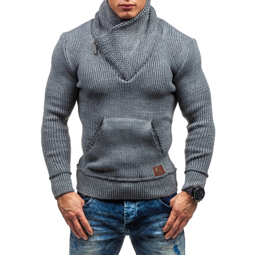 Antracytowy sweter męski Denley 526