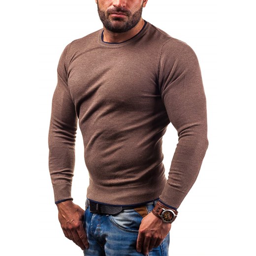 Brązowy sweter męski Denley 888