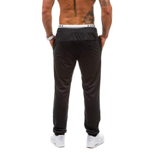 Czarne spodnie dresowe męskie Denley 1007