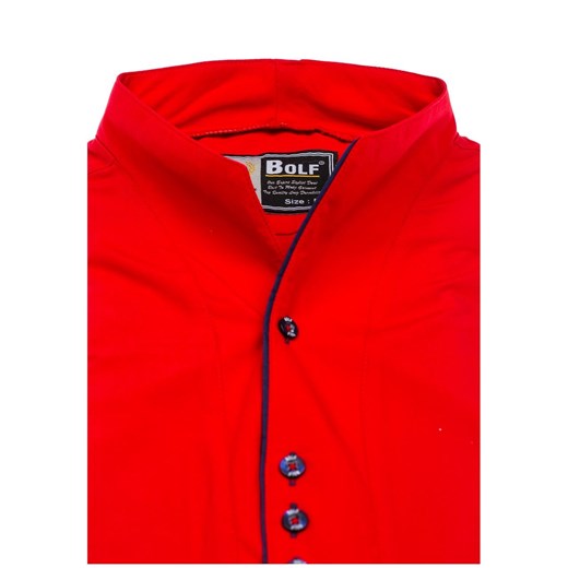 Koszula męska z długim rękawem czerwona Bolf 5720