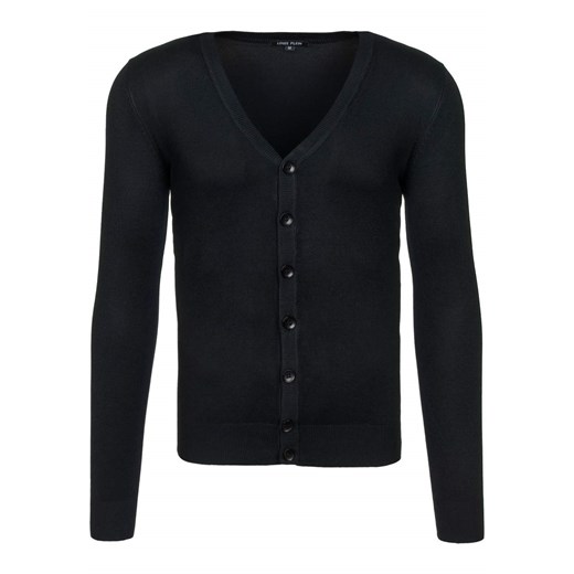 Czarny sweter męski rozpinany Denley 6052-1
