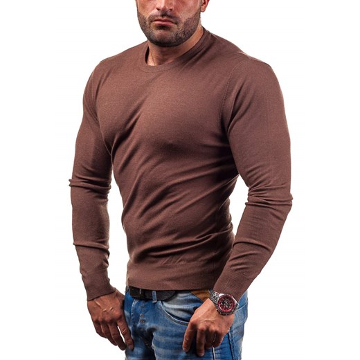 Brązowy sweter męski Denley 8002