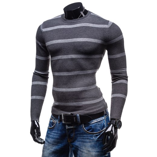 Antracytowy sweter męski Denley 1028