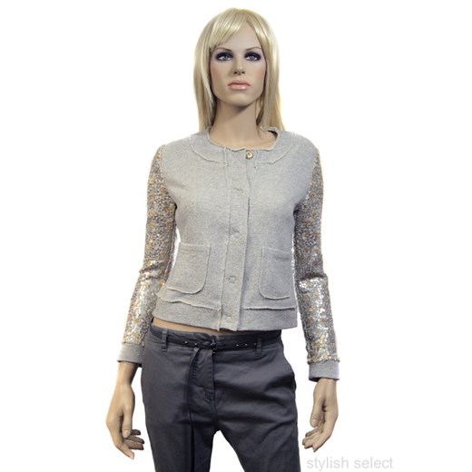 markowa odziez IMPERIAL marynarka rękawy wyszywane cekinami stylishselect  bawełniane