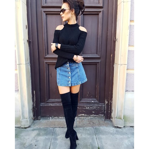 Sweter naked czarny szary uniwersalny VARLESCA
