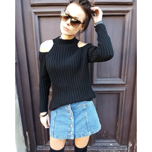 Sweter naked czarny czarny uniwersalny VARLESCA