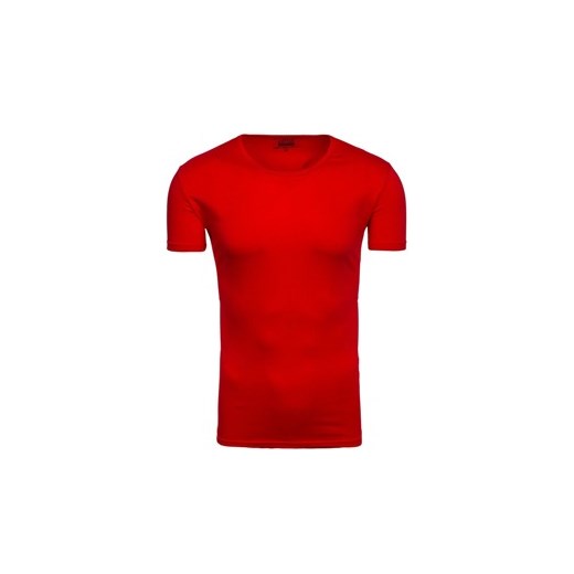 Czerwony t-shirt męski bez nadruku Denley 2006  J.Style L Denley.pl