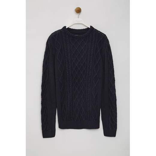 cable sweater czarny Terranova XL  promocja 