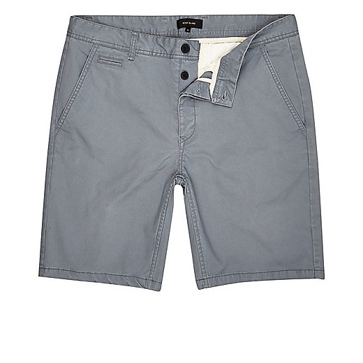 Grey slim fit chino shorts 
