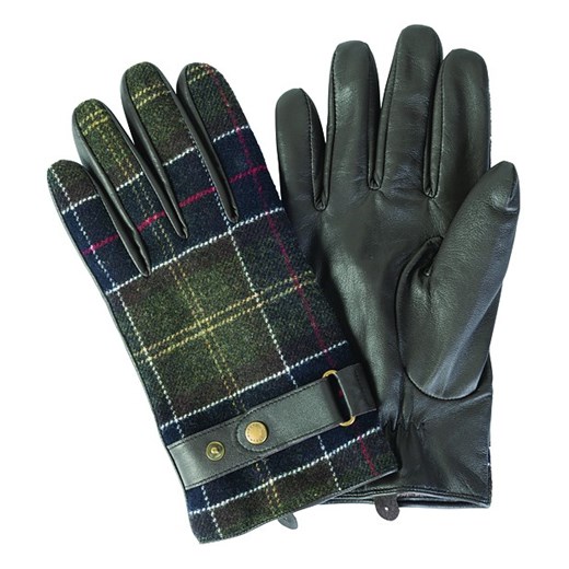 Męskie rękawice- Barbour Tartan Leather Gloves