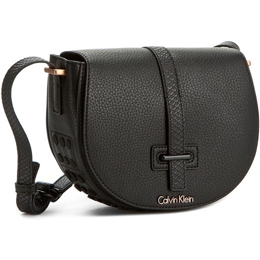 Torebka CALVIN KLEIN BLACK LABEL - Poppy Saddle Bag K60602205  001 Calvin Klein Black Label szary  eobuwie.pl