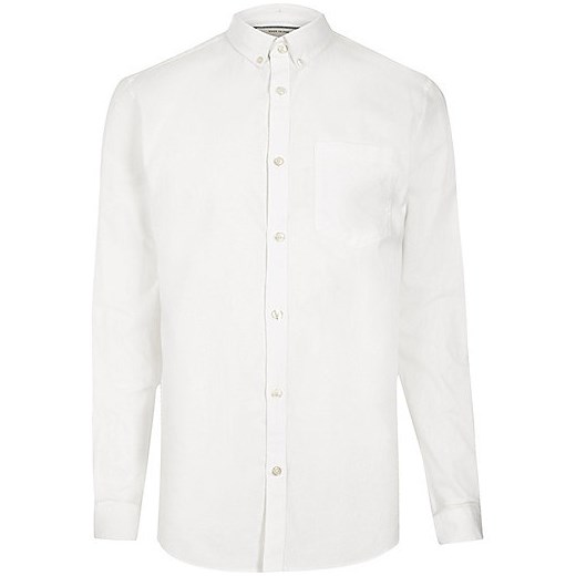 White slim fit Oxford shirt  River Island   