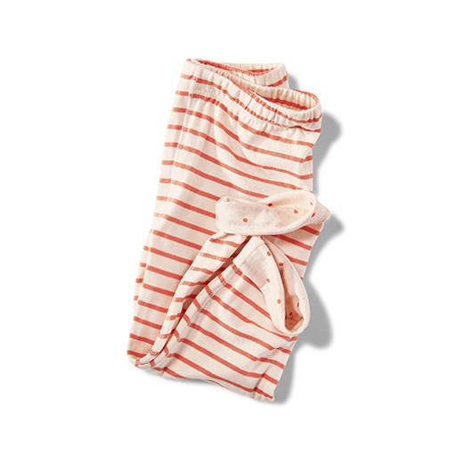 Dwustronna piżama, pomarańczowo-biała