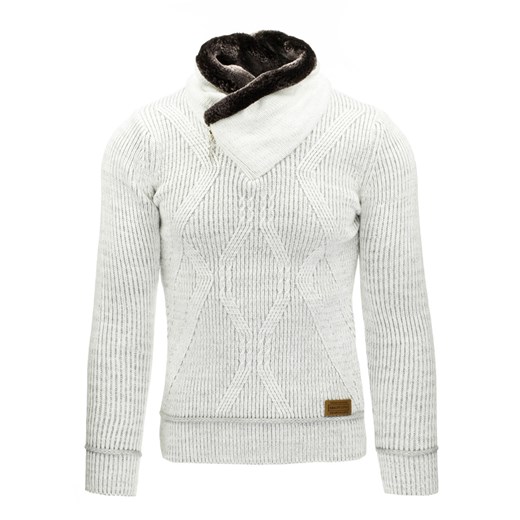 Sweter męski biały (wx0533)