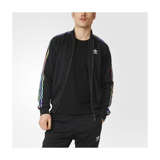 adidas Bluza dresowa LGBT Superstar Track Jacket czarny