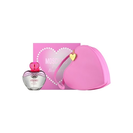 Moschino Pink Bouquet zestaw upominkowy I. woda toaletowa 100 ml + torebka kosmetyczna